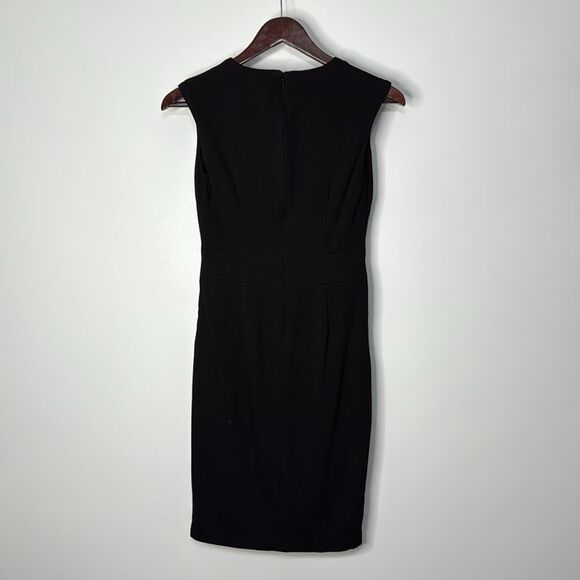 Cache Black Sleeveless V-Neck Cocktail Sheath Dress Size 0 - Picture 5 of 6